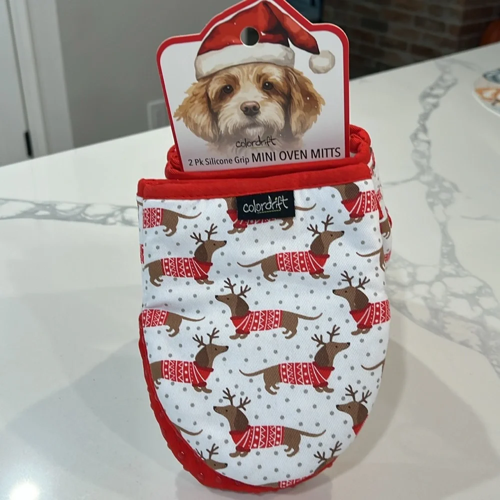🐾🎅🏻Dachshund Mini OVEN MITTS